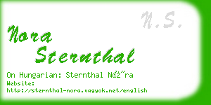 nora sternthal business card